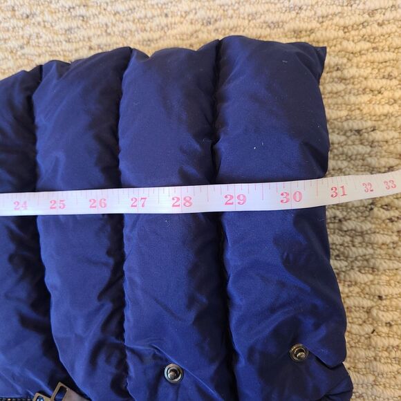 Moncler Womens Garbet Goose Down Jacket Size 1 Navy Blue Puffer Coat Designer - Picture 13 of 14